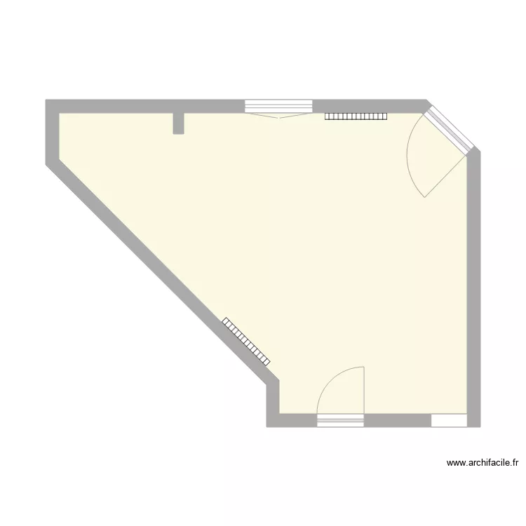 ma chambre non c&ocirc;t&eacute;e. Plan de 