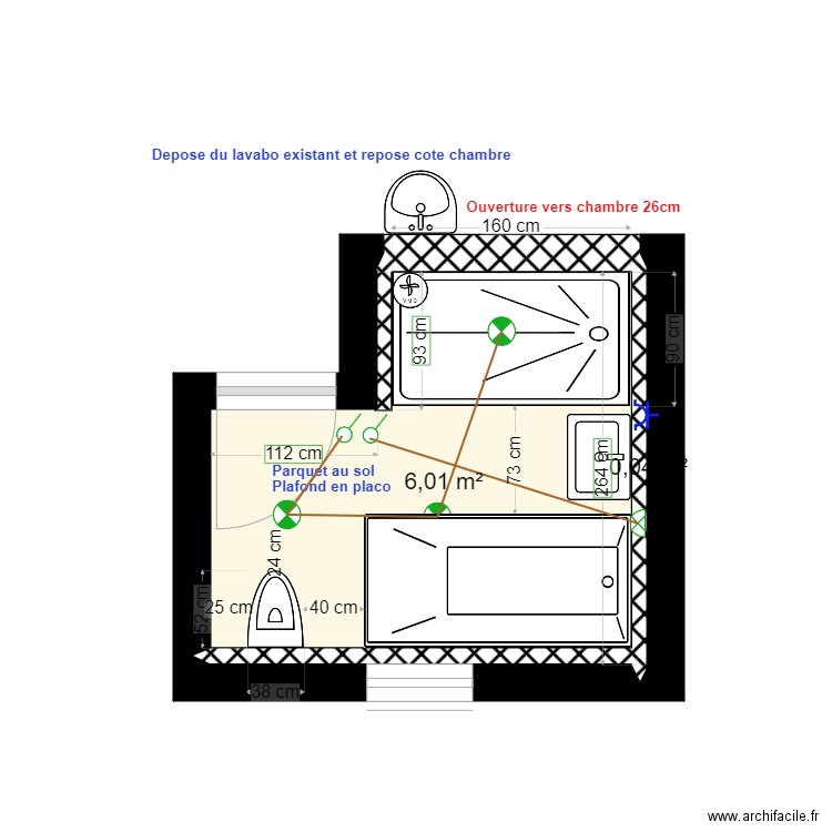 ROHART SDB Existante. Plan de 0 pièce et 0 m2