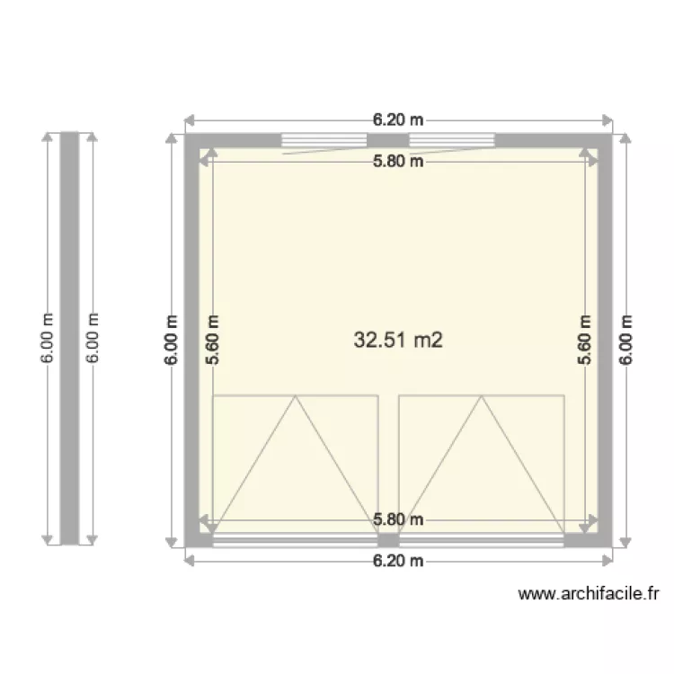 GARAGE TOP VIEW. Plan de 