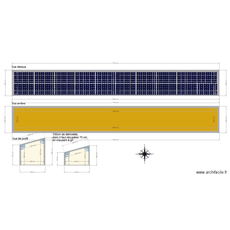 Abri bûches  20  PV gh et dr 2. Plan de 0 pièce et 0 m2