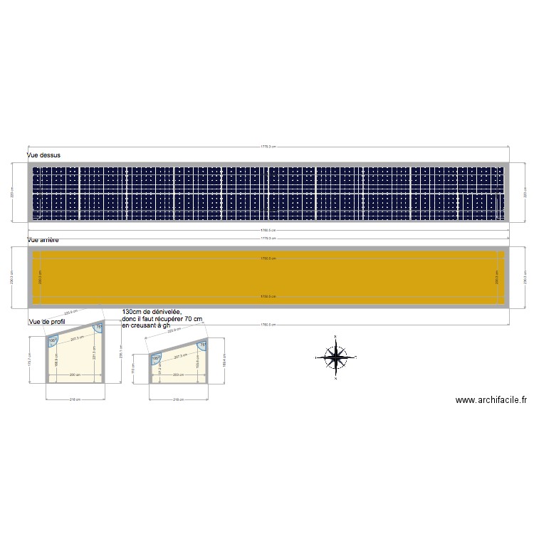 Abri bûches  20  PV gh et dr 2. Plan de 0 pièce et 0 m2