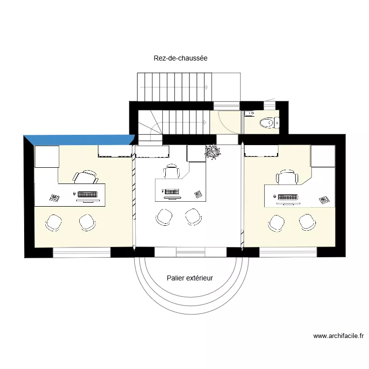 Rez de chaussée projet. Plan de Rez de chaussée projet. Plan de
