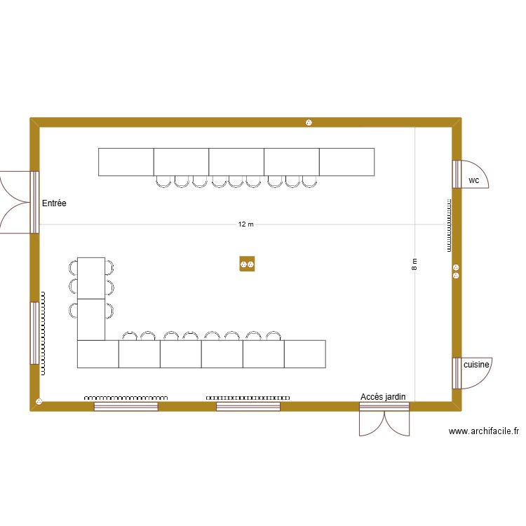 plan de salle pour clients. Plan de 0 pièce et 0 m2