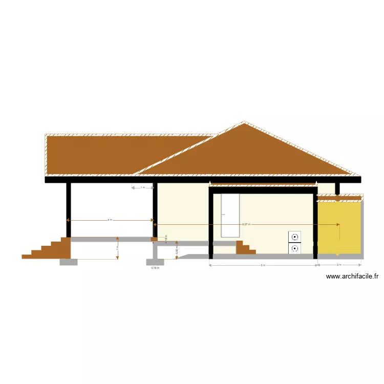 Facade Droite. Plan de 