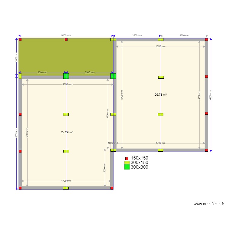 Улитино Сваи. Plan de 3 pièces et 63 m2