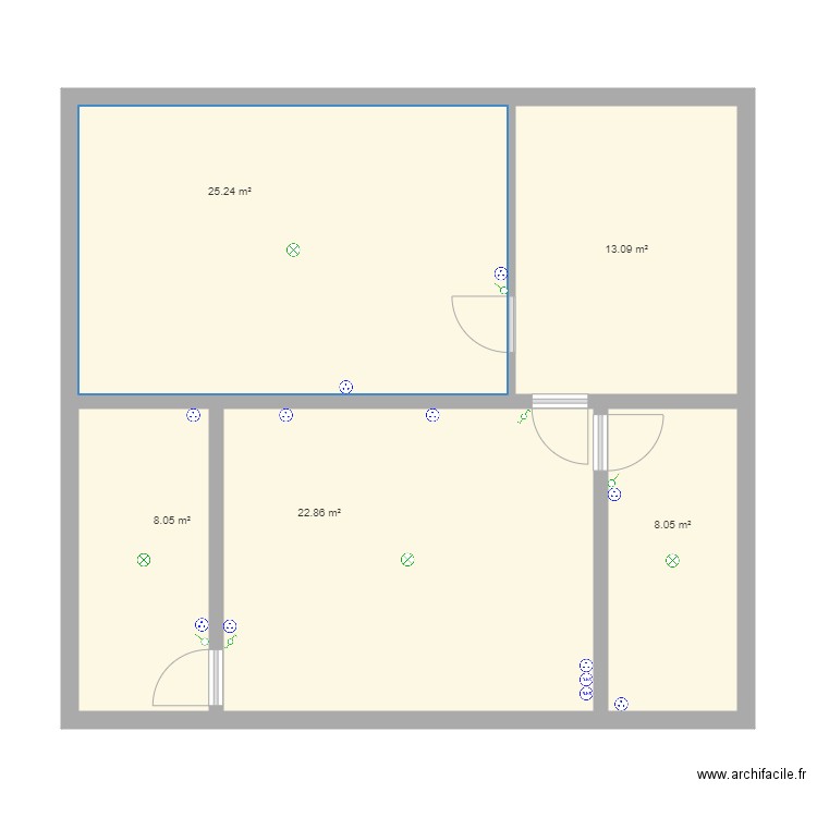 plan ropiquet étage. Plan de 5 pièces et 77 m2