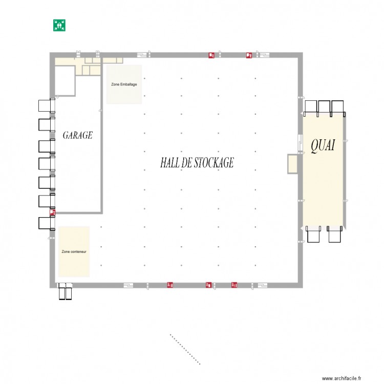 HALL STOCKAGE. Plan de 0 pièce et 0 m2