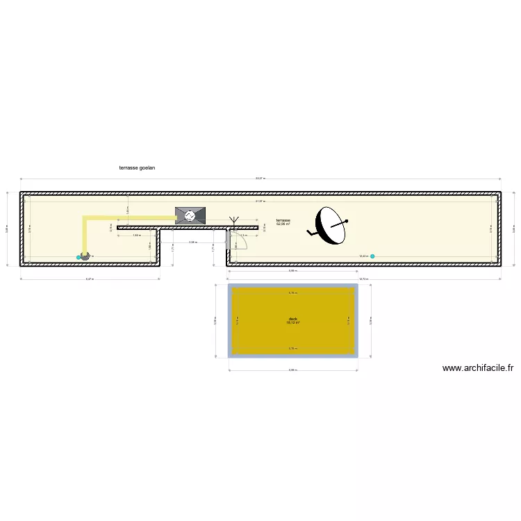 residence goelan terrasse entr&eacute;e. Plan de 