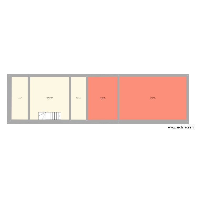 Plan Maison 2 trois ponts - 3eme. Plan de 5 pièces et 85 m2