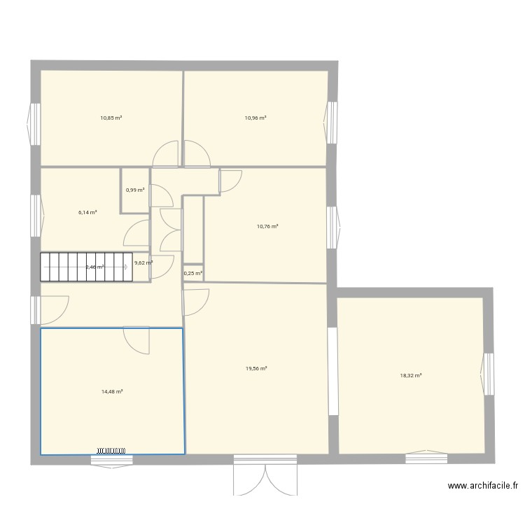 Maison 1. Plan de 11 pièces et 104 m2