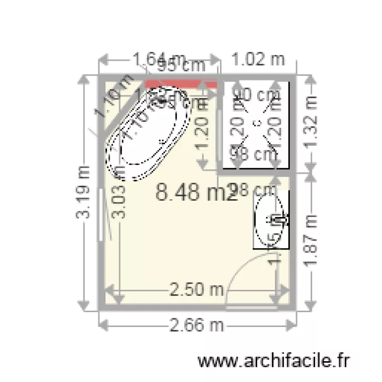 salle de bain 6ème version. Plan de salle de bain 6ème version. Plan de