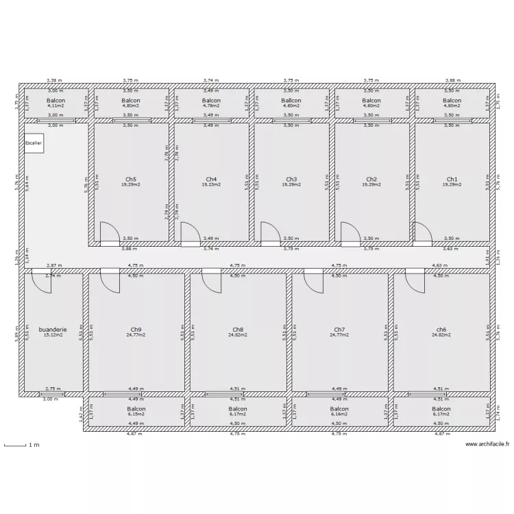 Niveau sup&eacute;rieur. Plan de 