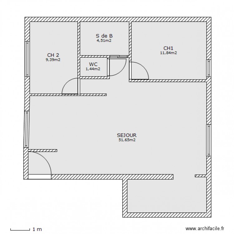 plan 2013 N°1b. Plan de 0 pièce et 0 m2