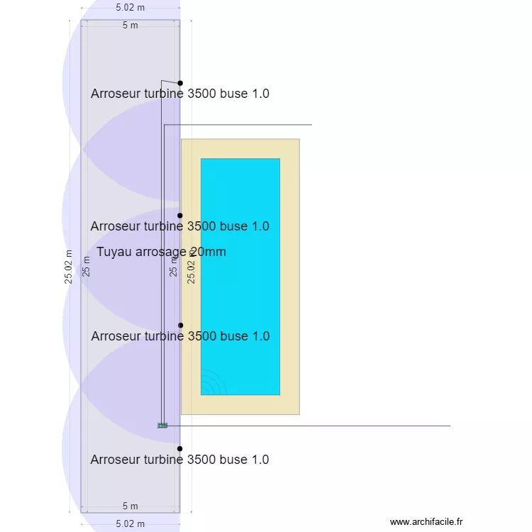 arrosage bois le roi. Plan de 