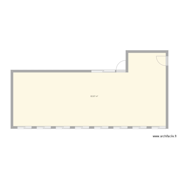 Plan de la classe . Plan de 1 pièce et 63 m2