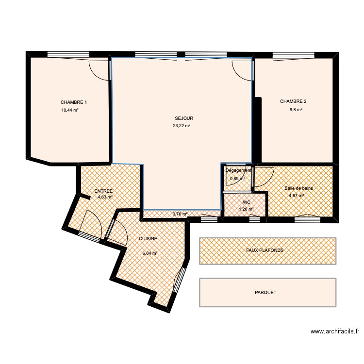 AMSELLEM  GAELLE / PLAN FAUX PLAFONDS**. Plan de 0 pièce et 0 m2