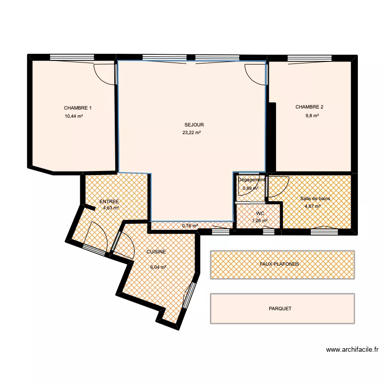 AMSELLEM  GAELLE / PLAN FAUX PLAFONDS**. Plan de 