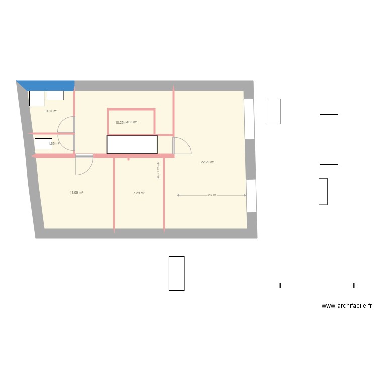 grange 2021 1er etage. Plan de 0 pièce et 0 m2