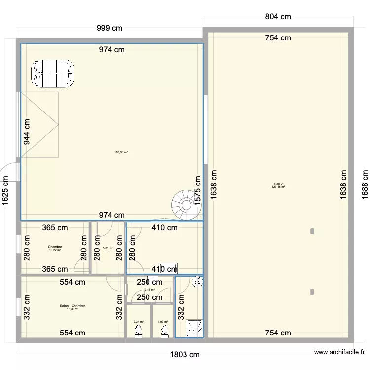 magasin d&eacute;natur&eacute;. Plan de 