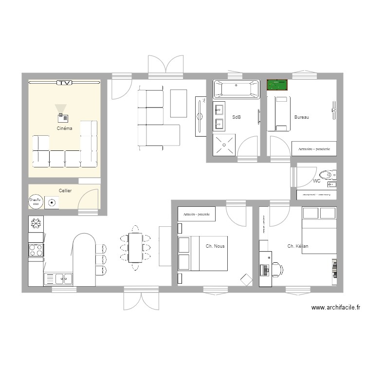 Maison. Plan de 0 pièce et 0 m2