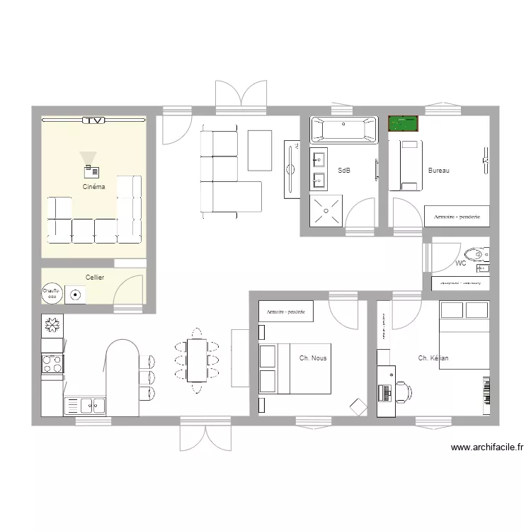 Maison. Plan de 