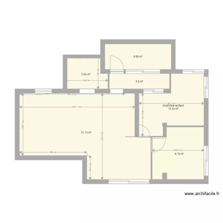 2 pieces etage 1. Plan de 2 pieces etage 1. Plan de