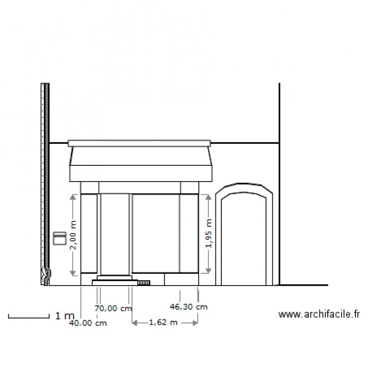 Facade Atypique cotes VITRES vitrine. Plan de 0 pièce et 0 m2