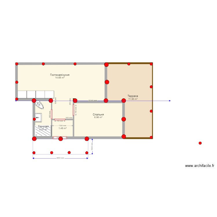 Istra Mishutino 1 svai. Plan de 0 pièce et 0 m2