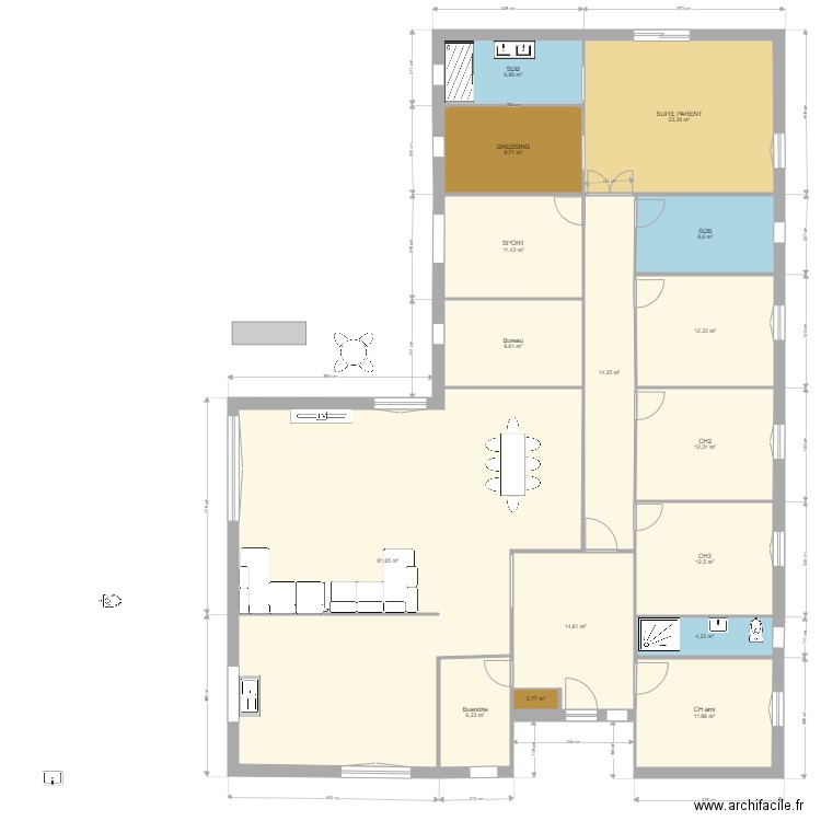 Propo feryal 2021 5. Plan de 16 pièces et 241 m2