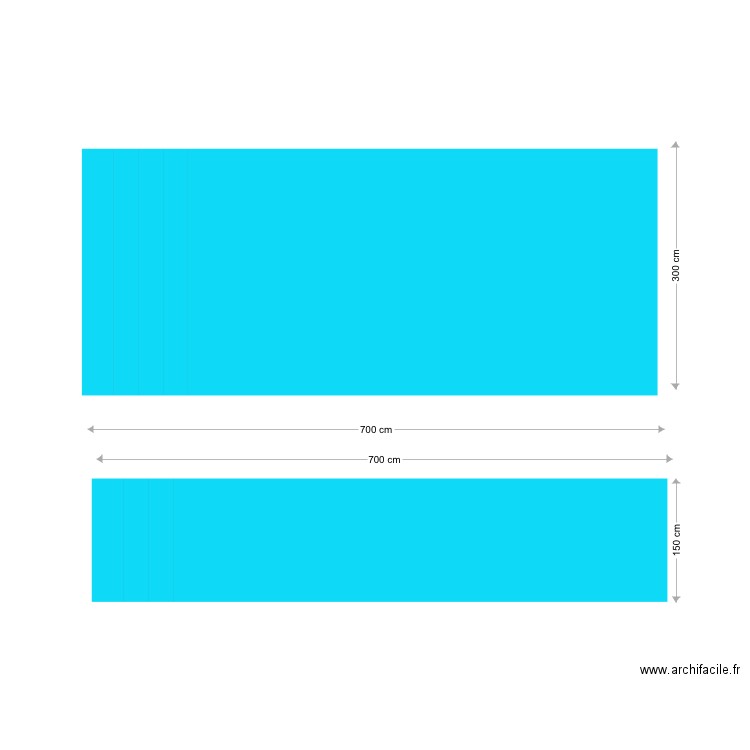 Dimension de la piscine. Plan de 0 pièce et 0 m2