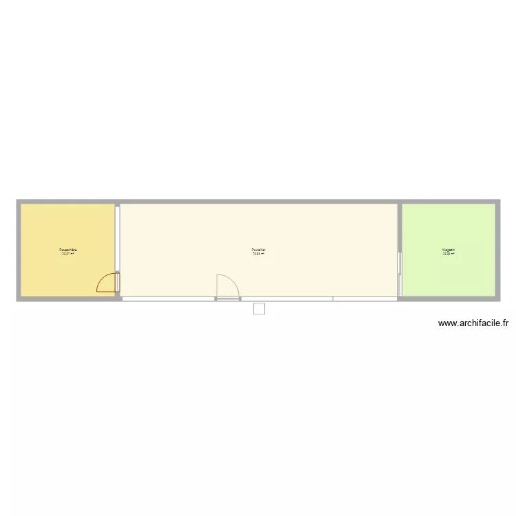 B&acirc;timent avicole. Plan de 