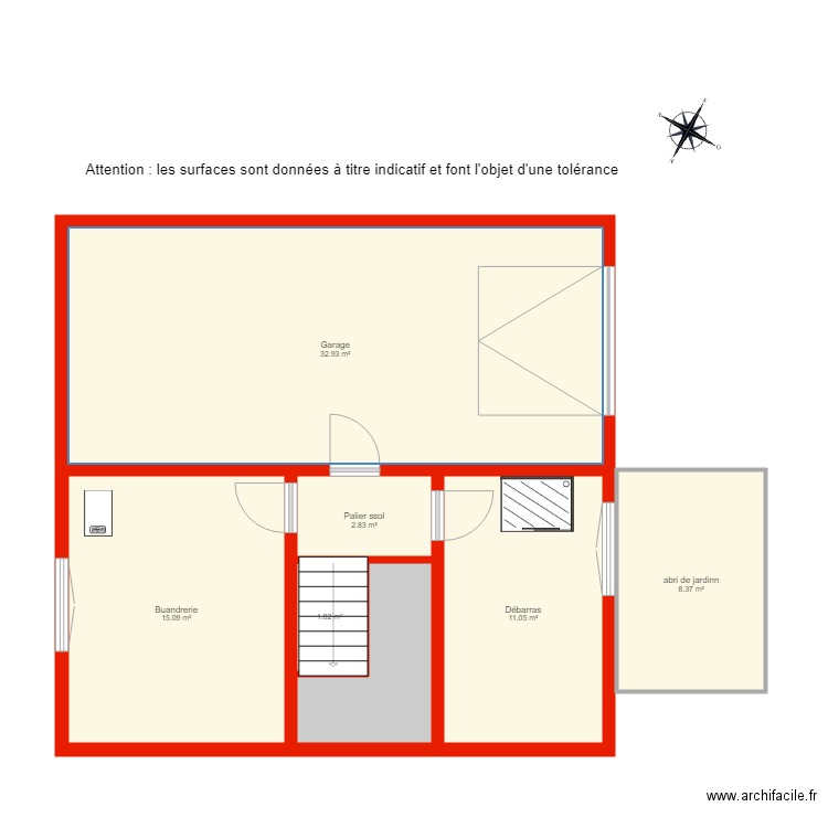 BI 1309 s sol non côté. Plan de 0 pièce et 0 m2