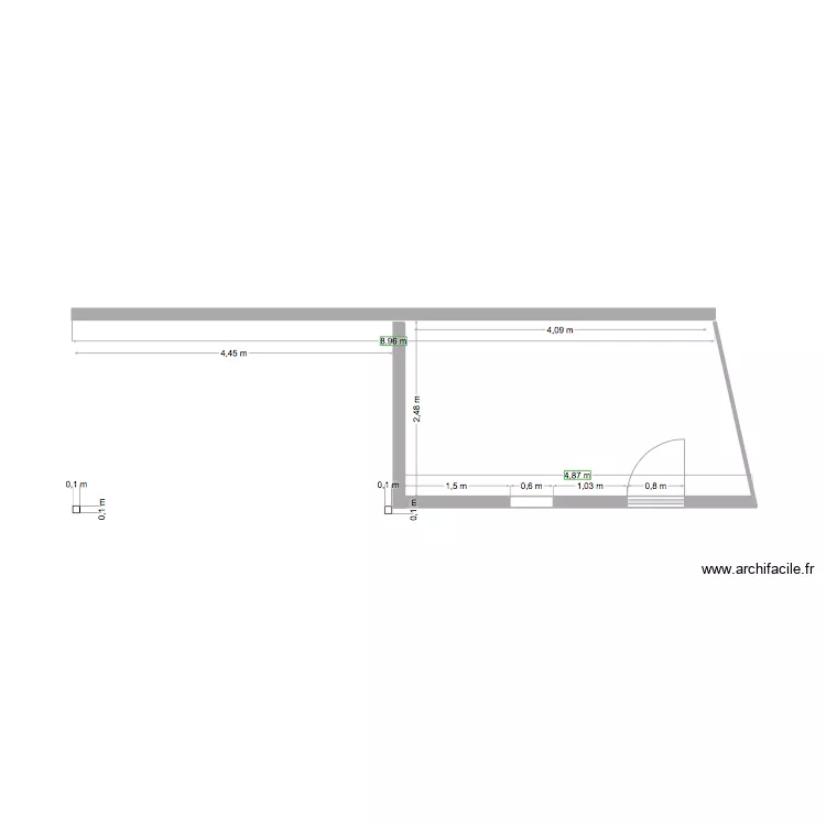Abri et pr&eacute;au. Plan de 