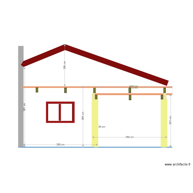 Façade  Auvent   15 03 2021. Plan de 0 pièce et 0 m2