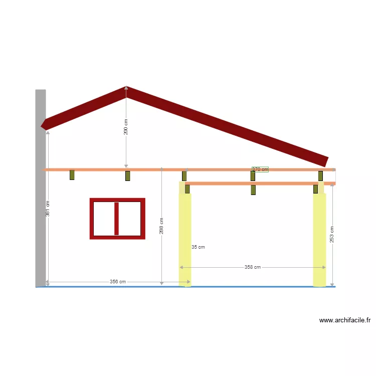 Façade Auvent 15 03 2021. Plan de Façade Auvent 15 03 2021. Plan de
