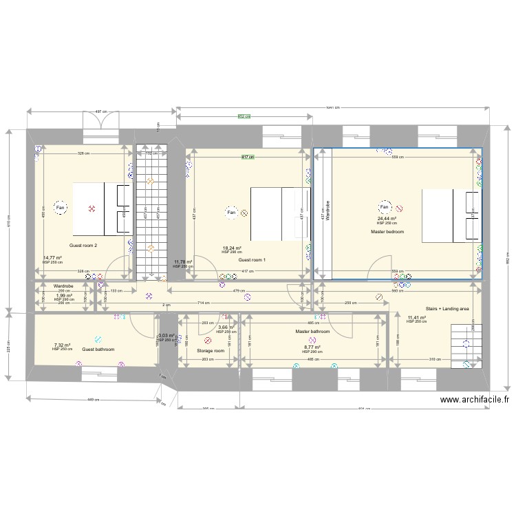 Castillon upstairs 2. Plan de 0 pièce et 0 m2