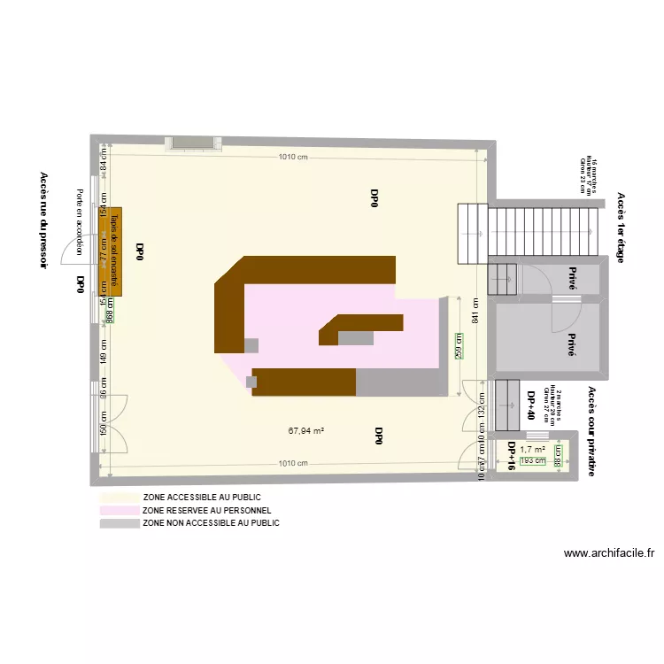 LE DRAGON CHOUQUETTE avant travaux . Plan de 