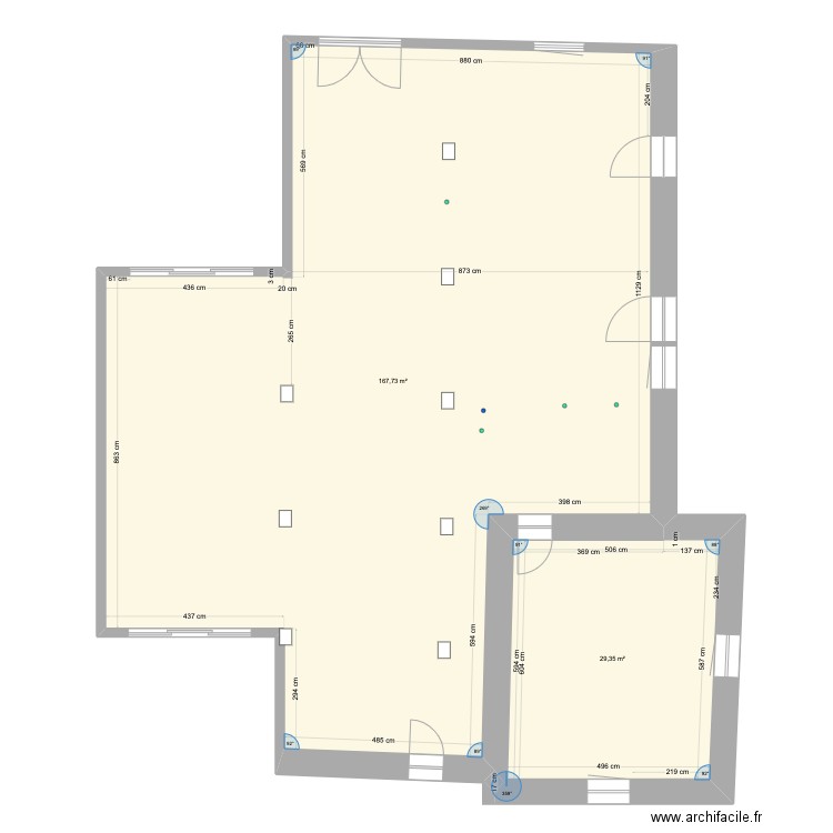 La Vergene Cotes à jour Reel. Plan de 2 pièces et 197 m2