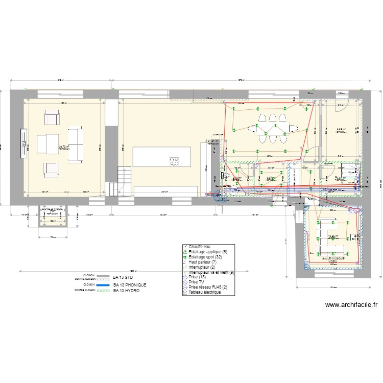 REZ DE CHAUSSEE ELEC. Plan de 0 pièce et 0 m2