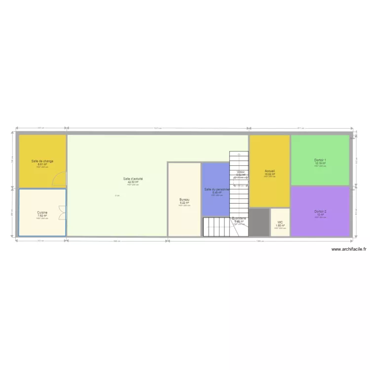 Cr&egrave;che Lutins. Plan de 