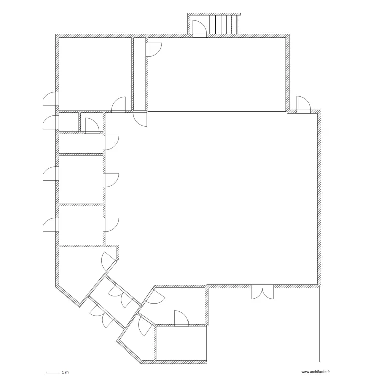SALLE DES FETES VILLENAVE DE RIONS. Plan de 