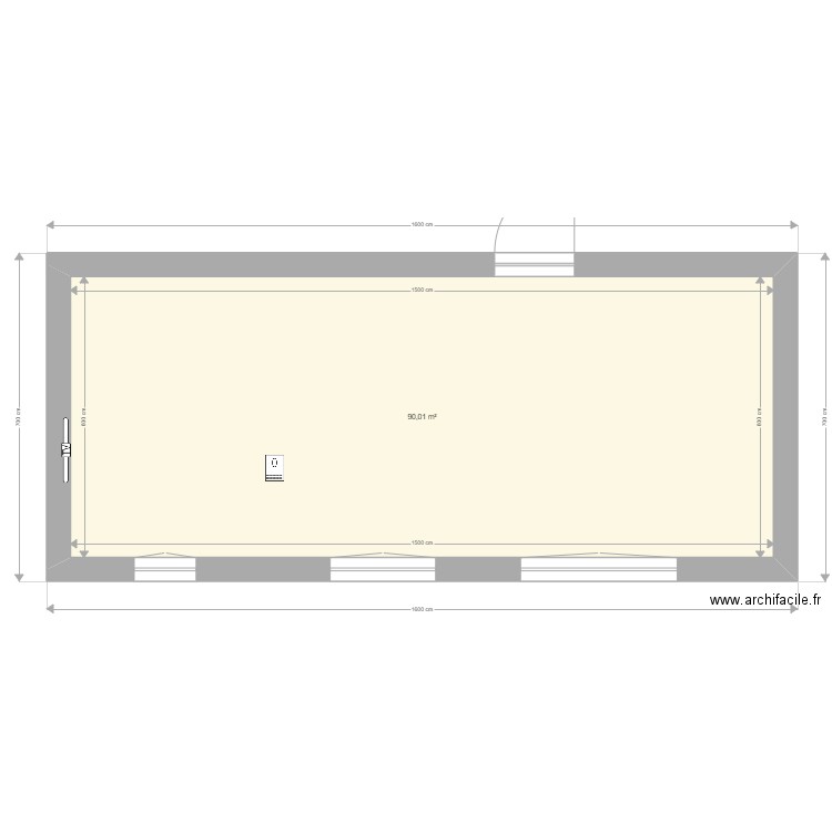 Grange Neuville Existant. Plan de 0 pièce et 0 m2