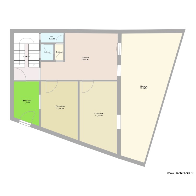 dou. Plan de 0 pièce et 0 m2