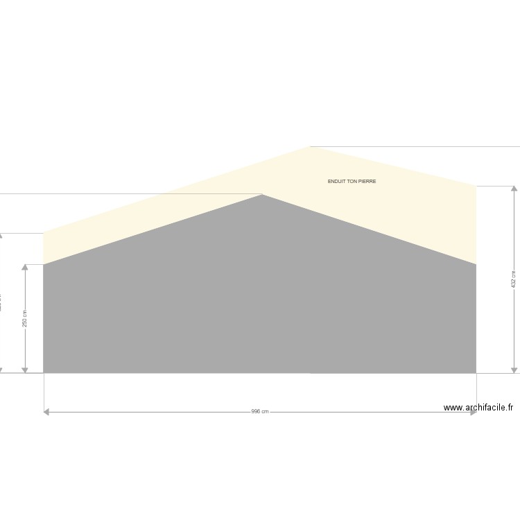 FACADE SUD avant travaux. Plan de 0 pièce et 0 m2