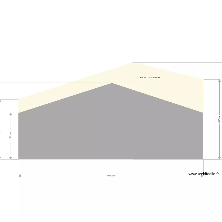 FACADE SUD avant travaux. Plan de FACADE SUD avant travaux. Plan de