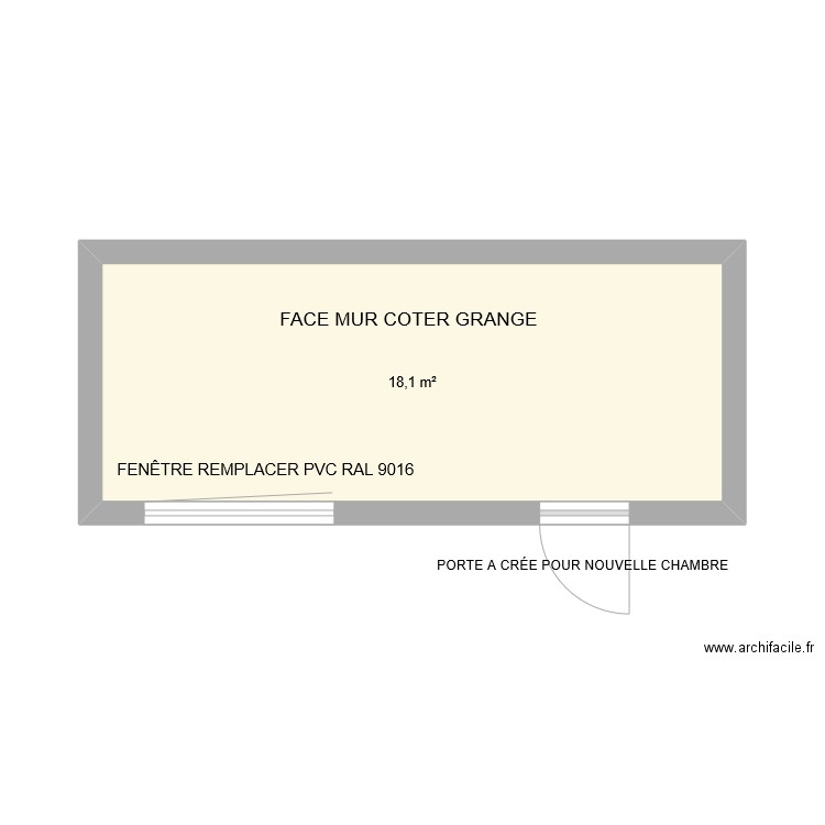 FACE COTE. Plan de 0 pièce et 0 m2