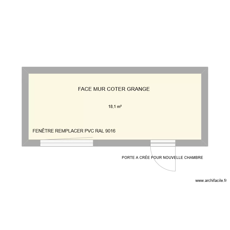 FACE COTE. Plan de 