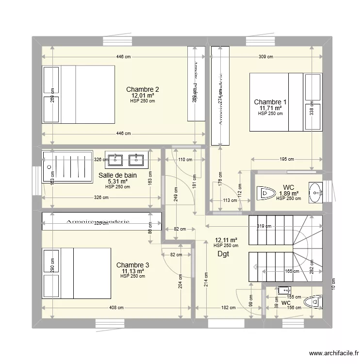 hermes 1 etage. Plan de 