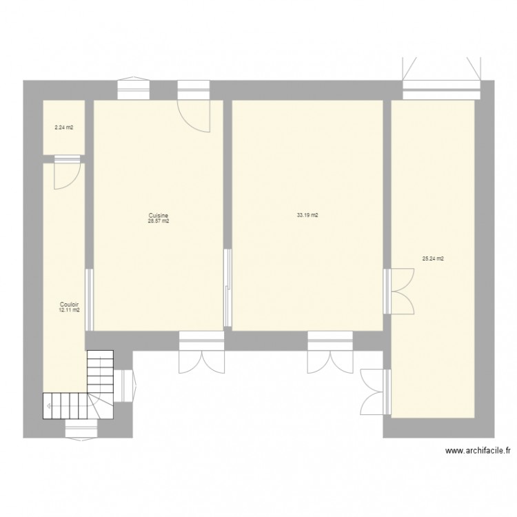 Rez chaussé maison cote billiarad . Plan de 0 pièce et 0 m2