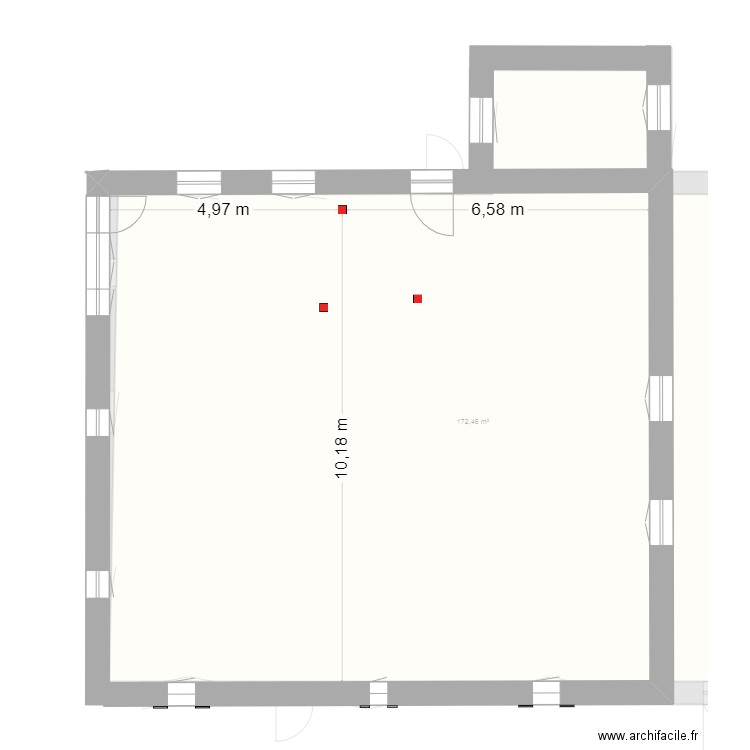 façade Fabi. Plan de 1 pièce et 172 m2